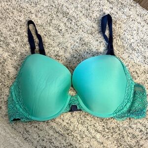Victoria's Secret Teal and Dark Blue Lace Bra